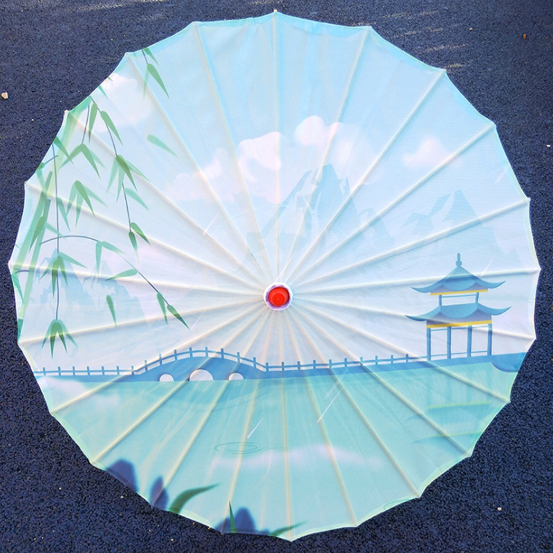 Umbrella With Wood Handle Japanese Traditional Oil Paper Umbrella Decorative Umbrella India