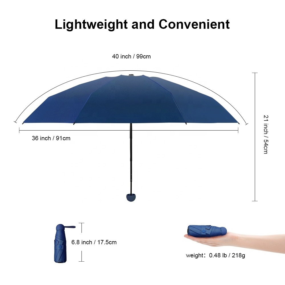 Custom Umbrella Mini Capsule Manual Custom Uv Protection Lady Small  Folding Umbrella