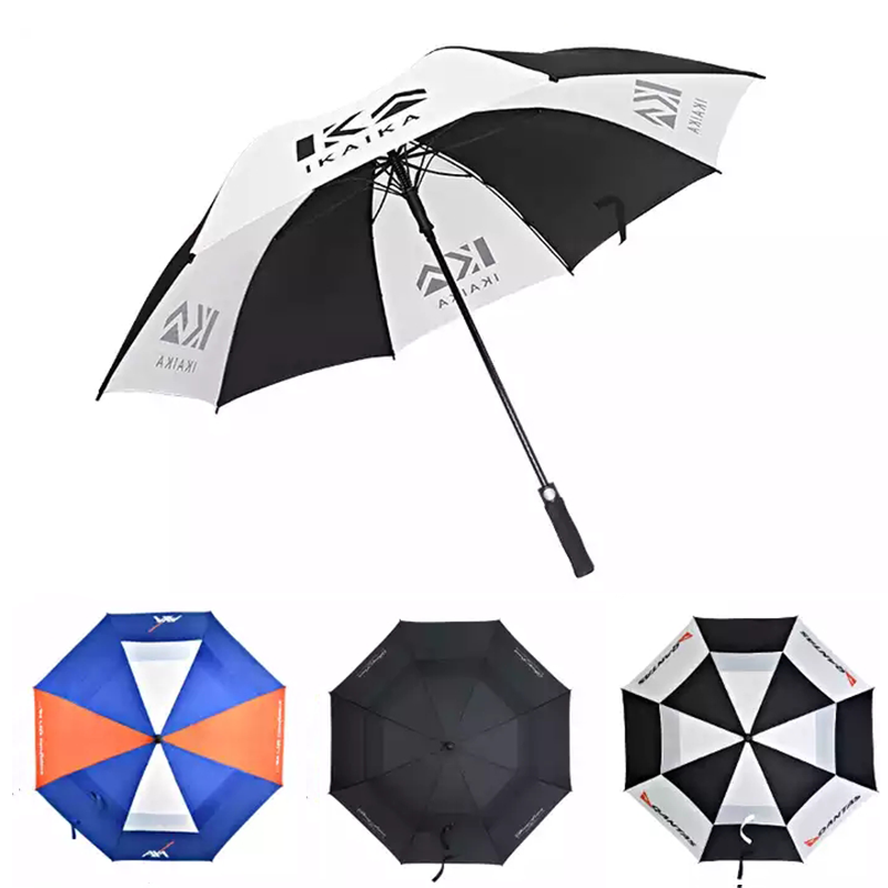 G4Free 54/62/68 Inch Automatic Open Extra Large Double Canopy Vented Windproof Golf Umbrella with Logo Printing