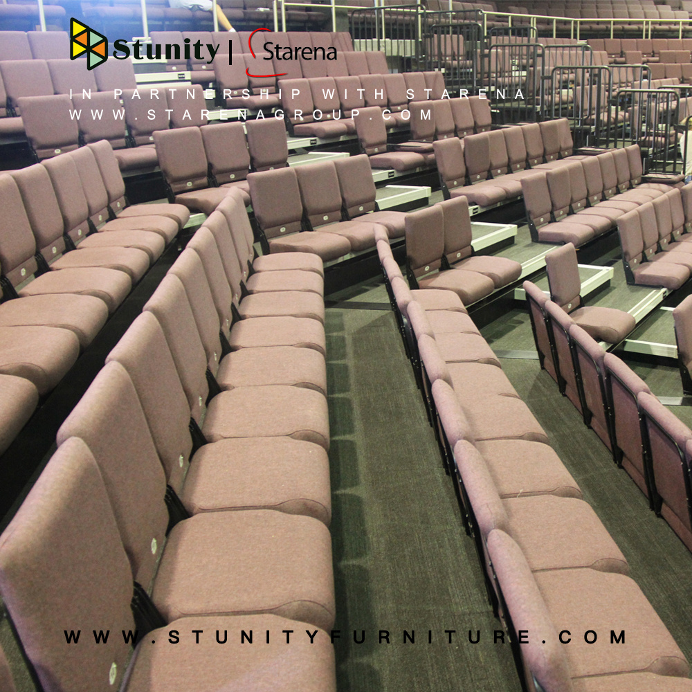 Stunity Church Retractable Theater Seating Telescopic Grandstand Retractable Seating System