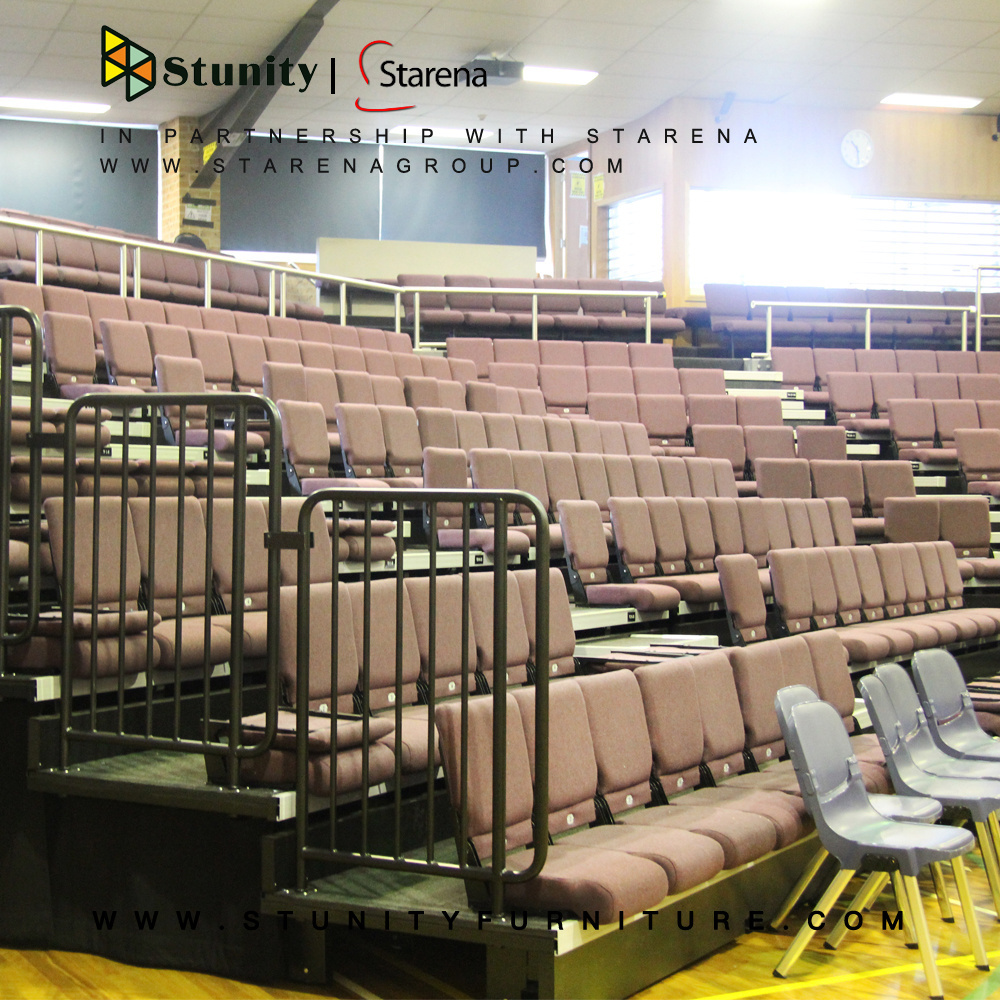 Stunity Church Retractable Theater Seating Telescopic Grandstand Retractable Seating System