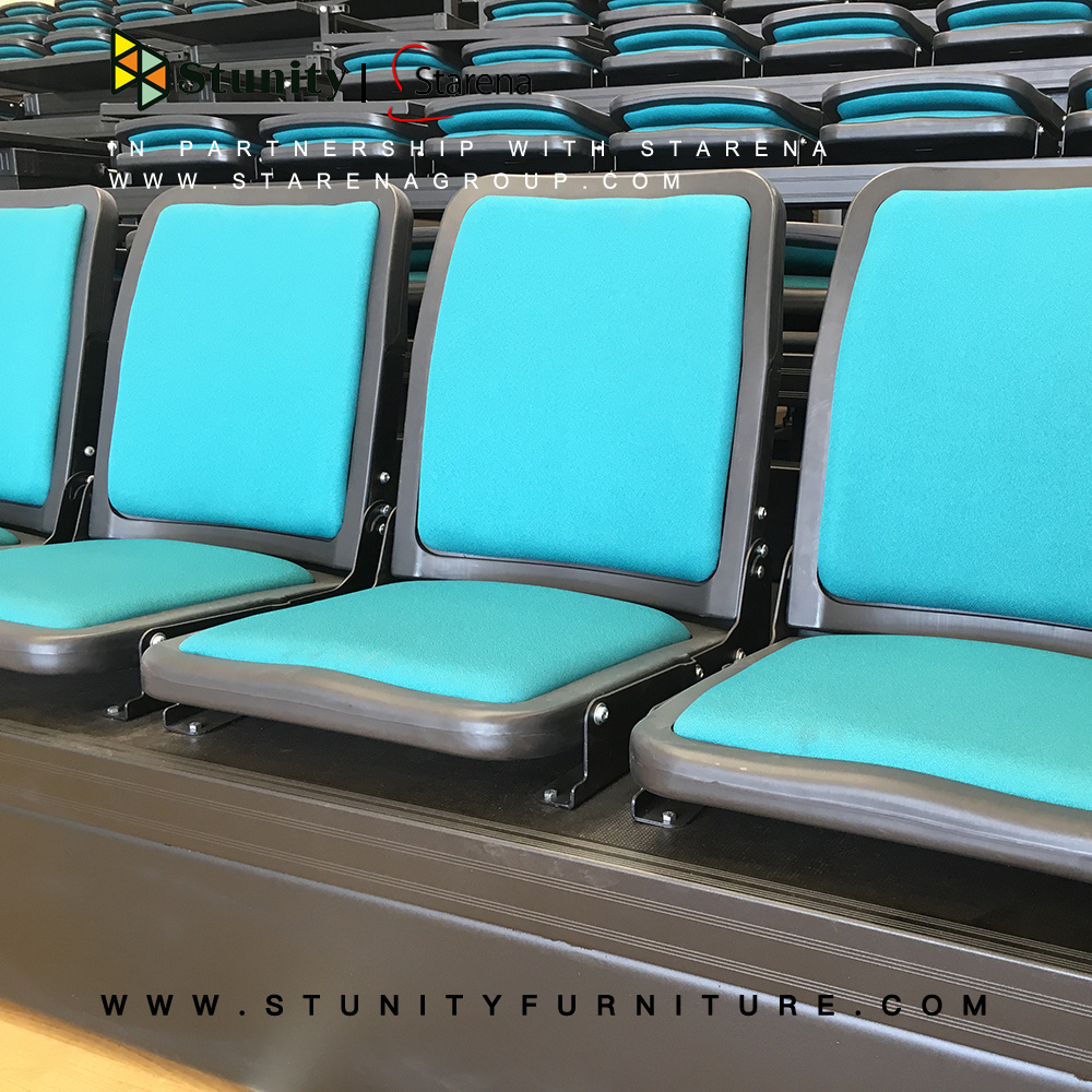 Stunity high school gym bleachers with stadium seats for indoor stadium, arena, school, college use