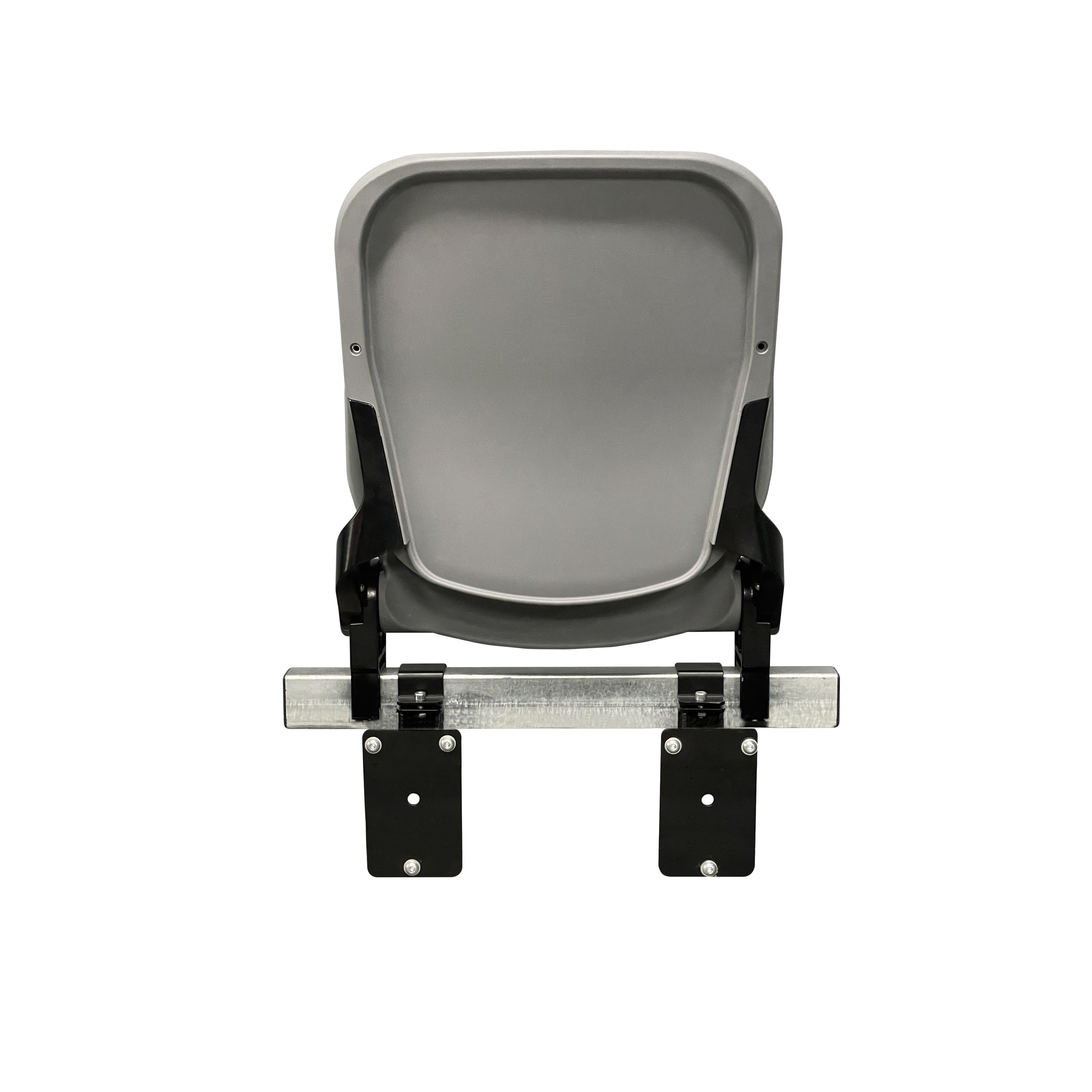 Wholesale auto tip-up plastic wall floor mounted folding stadium chair with comfortable padded seat and cup holder