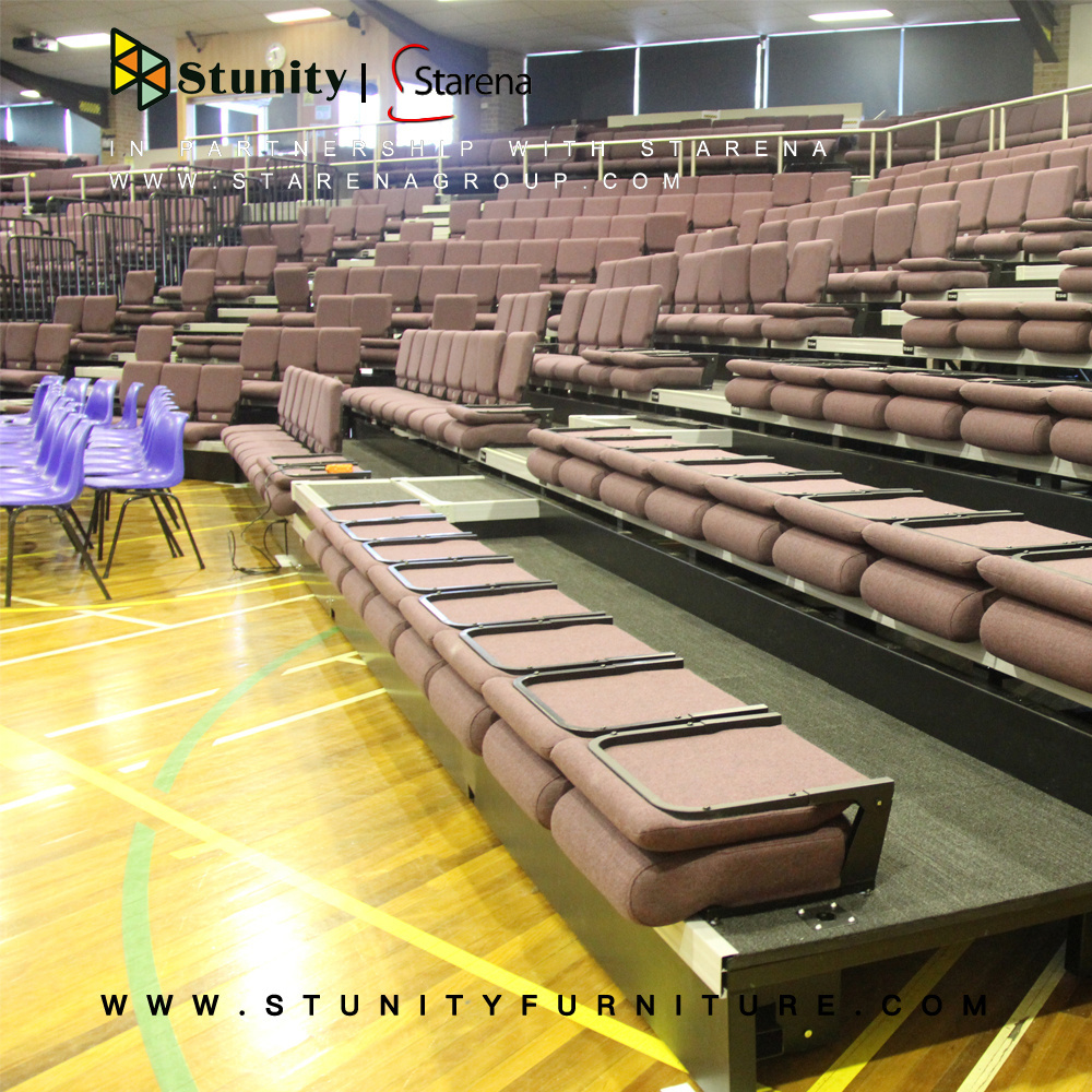 Stunity Church Retractable Theater Seating Telescopic Grandstand Retractable Seating System