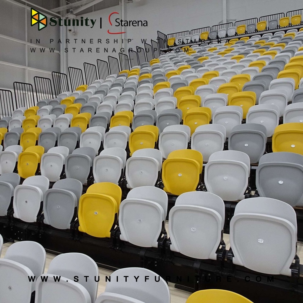 Stunity telescopic grandstand retractable seating system with lecture hall retractable seating