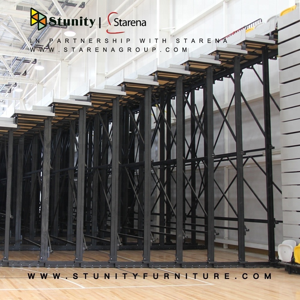 Stunity telescopic grandstand retractable seating system with lecture hall retractable seating