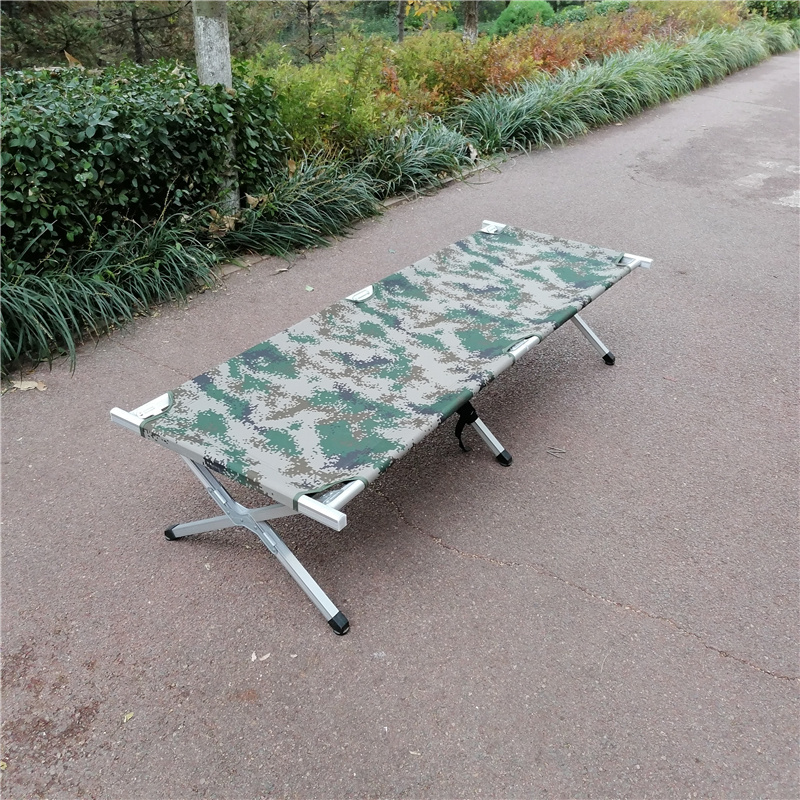 Sturdyarmor cama campamento lit camping field bed stretcher outdoor portable steel frame camouflage foldable folding camping bed