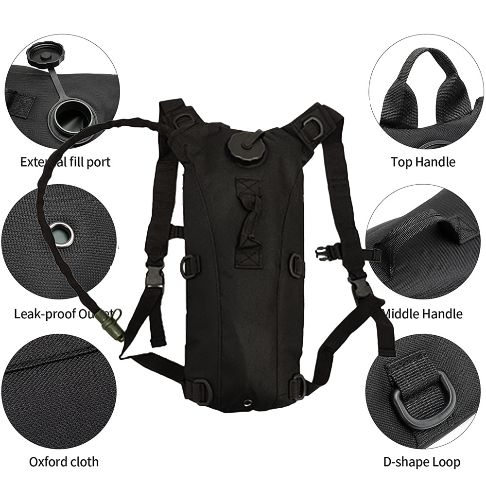 Sturdyarmor  2.5L 3L Tactical Gear Water Back Pack Backpack Hydration Tactical Water Bag with Water Bladder for Cycling Climbing