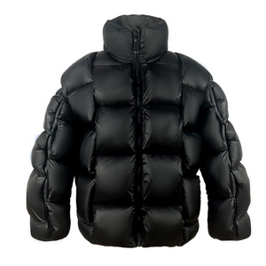 White Duck Down Puffer Jacket Heavyweight Men's Down Coats Quilted Bubble Custom Men's Zip Up Jacket Breathable