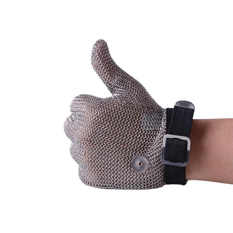 Stainless Steel Wire Mesh Cut Resistant Mechanic Gloves Protective Cut-proof Chain Saw Band Safety Working Kitchen Butcher Glove