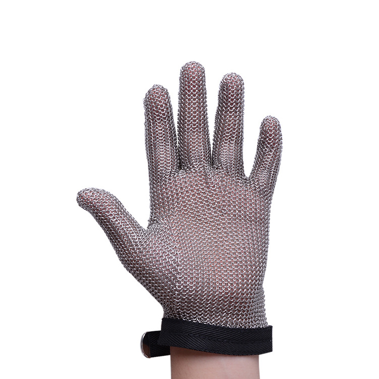 Stainless Steel Wire Mesh Cut Resistant Mechanic Gloves Protective Cut-proof Chain Saw Band Safety Working Kitchen Butcher Glove