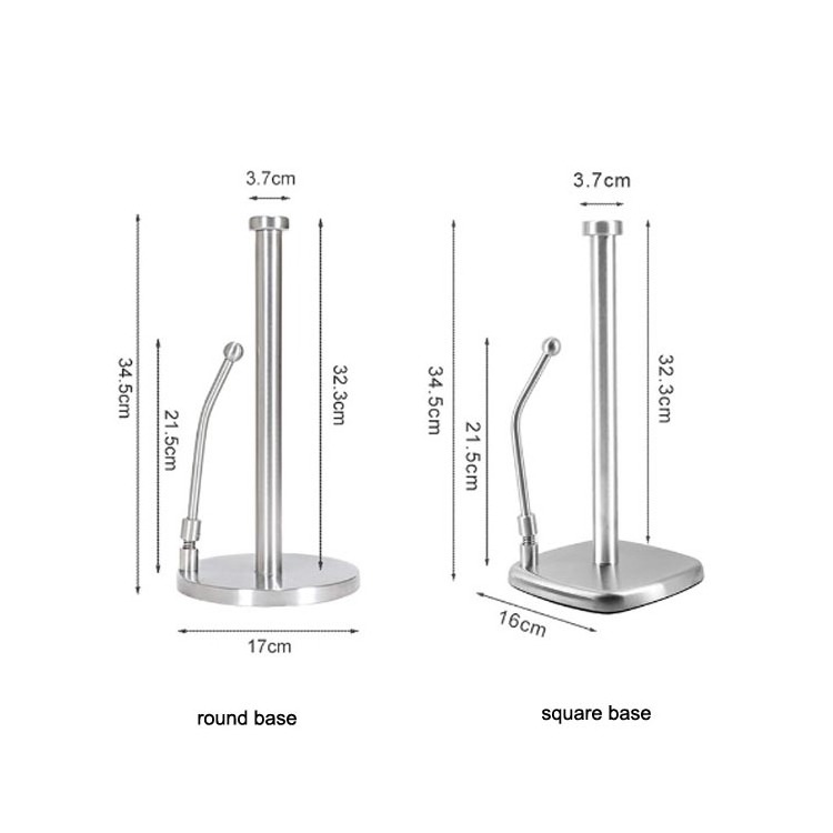 Home goods One hand tear standing roll holder kitchen paper towel holder stainless steel paper towel holder countertop