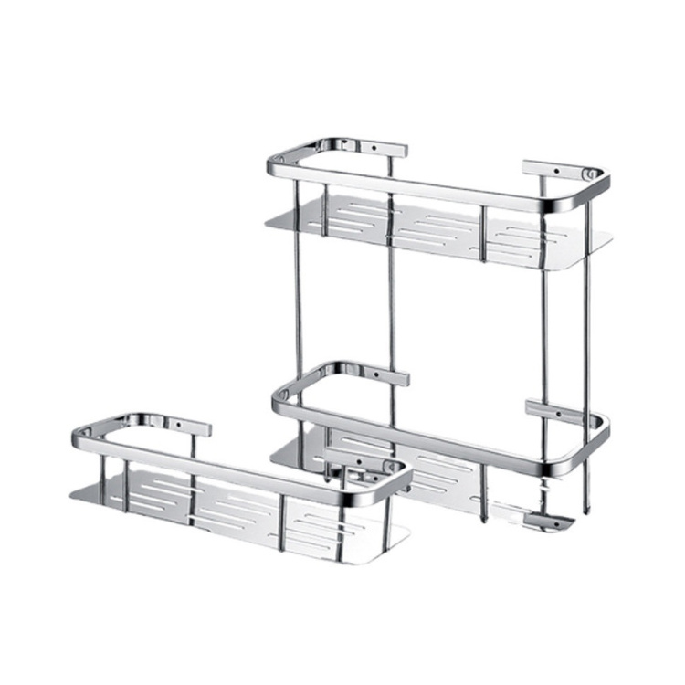 Bathroom shelf 2 tier shower caddy storage rack wall bathroom shelves stainless steel 304 shower shelf