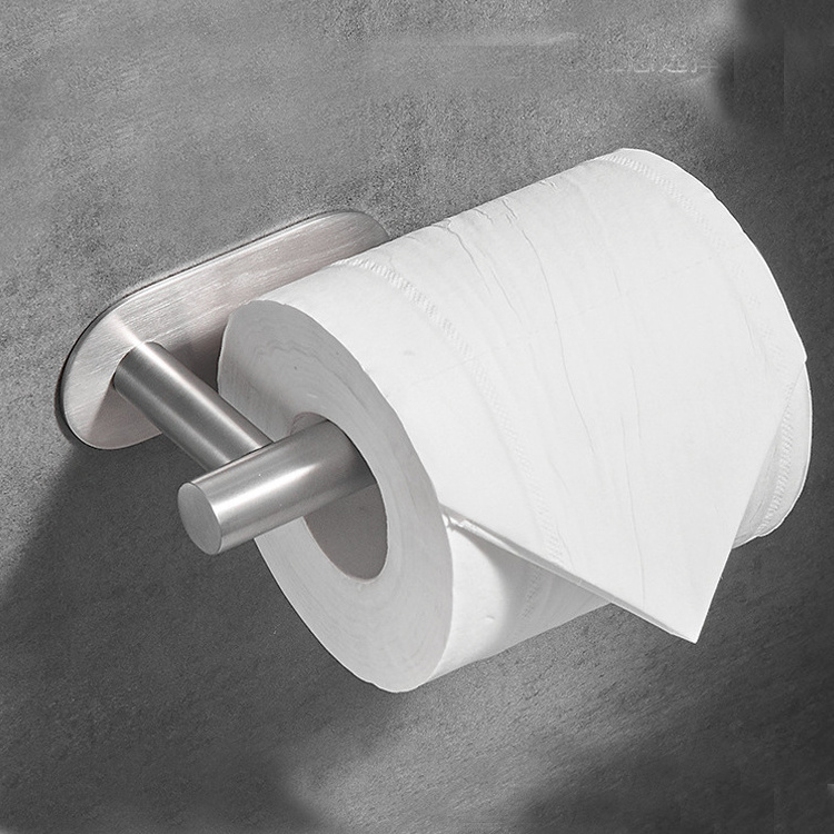 Bathroom accessories Self adhesive stainless steel brush towel holder wall mounted toilet paper roll holder