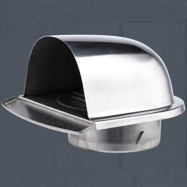 Anti-rodent insect stainless steel U-shaped high temperature wall kitchen vent exhaust hood cap cover air vent