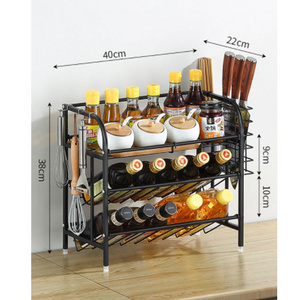 Kitchen counter top 3 tier Spice Rack stainless steel saving storage rack kitchen storage spice rack