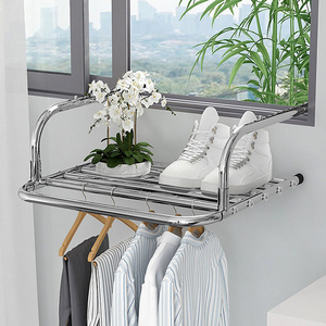 Indoor and outdoor stainless steel balcony fix hanging clothes drying laundry hangers dryer rack