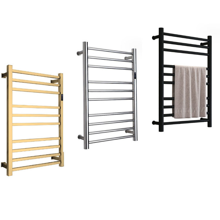 Stainless steel 304 warmer heated towel rack polish vertical Electric  heated towel rail for bathroom