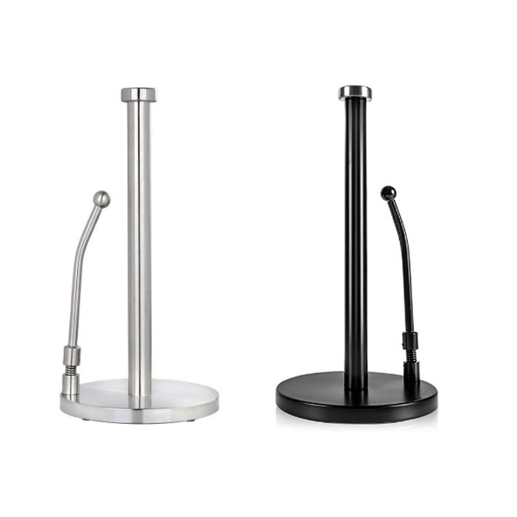 Home goods One hand tear standing roll holder kitchen paper towel holder stainless steel paper towel holder countertop