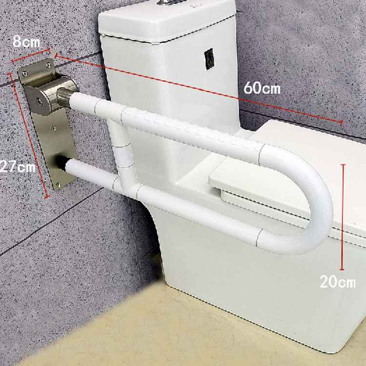 Stainless steel bathroom toilet grab rails handrail handicap safety grab bar rails abs swing up grab bar