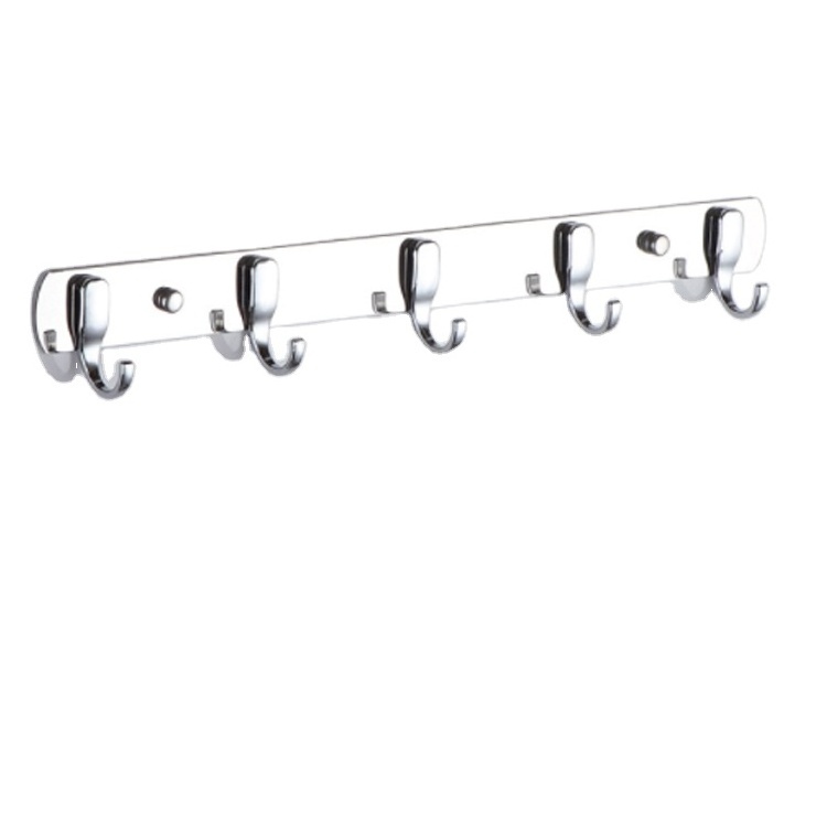 Wholesale wall mounted metal 4 hooks coat hooks rack  stainless steel clothing coat rack clothes rack