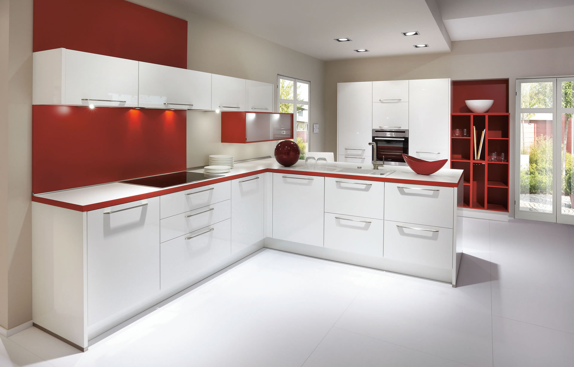 Modern Modular Kitchen cabinet with nuomi accessories and DTC or blum hardware