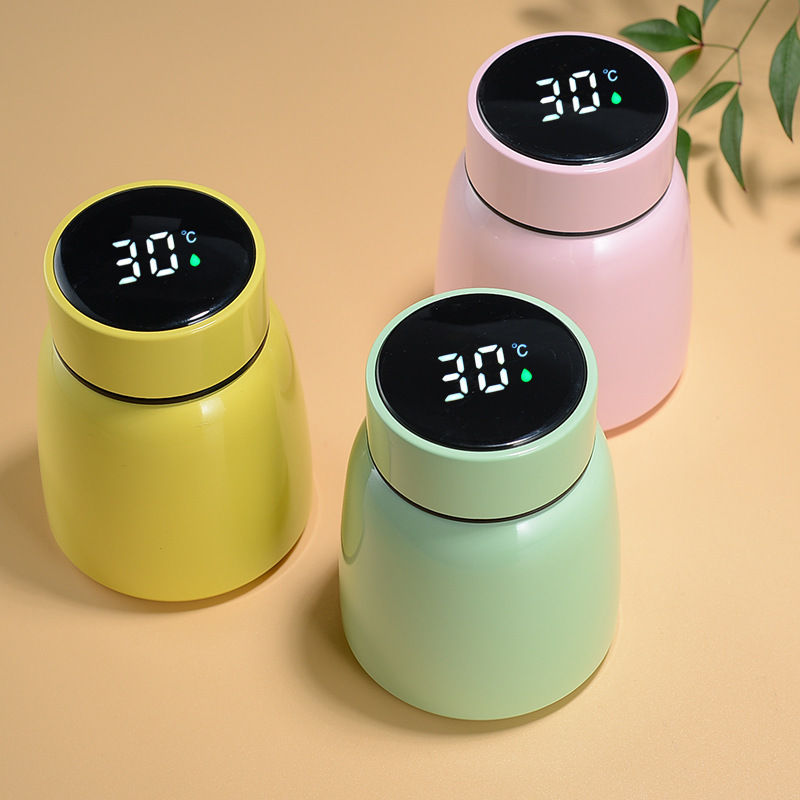 Smart Water Bottle with The Current Popular LED Temperature Display Thermos Cup Stainless Steel Portable Mini Cute Vacuum 1 Pcs