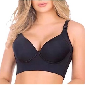 Women Deep Cup Bra Hide Back Fat Full Back Coverage Bra with Shapewear Incorporated Push Up Sports t Shirts Bras