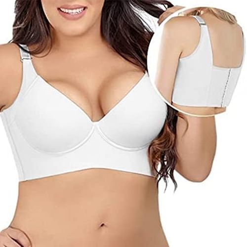 Women Deep Cup Bra Hide Back Fat Full Back Coverage Bra with Shapewear Incorporated Push Up Sports t Shirts Bras