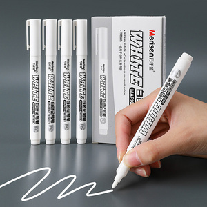 Wholesale White Color Art Paint  Marker Water proof Permanent  White Marker Pen