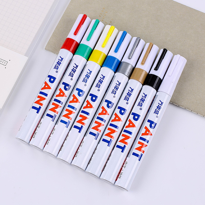 12 Colors Permanent Marker Car Tyre Tire Metal Paint Marker Pens