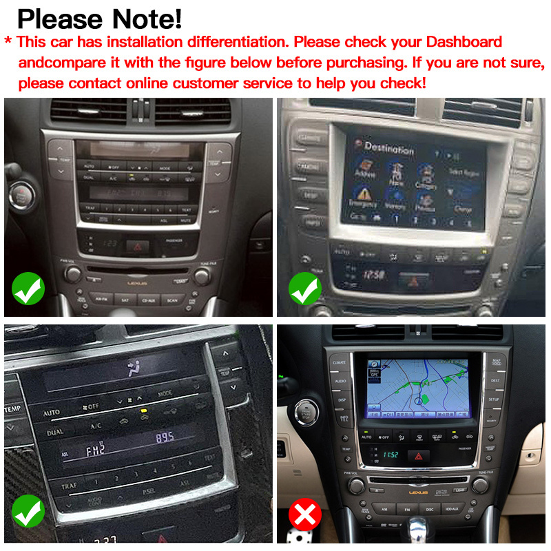 For Lexus IS IS200 IS250 IS300 IS350 2006-2011 Android13 Car Radio DVD Player Auto GPS Navigation 4G Stereo DSP Multimedia Video