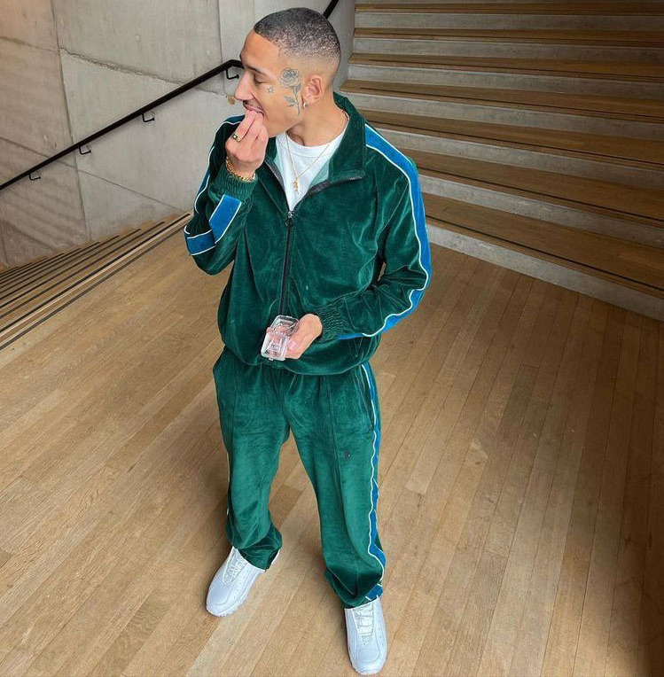 velvet tracksuit wholesale custom luxury blank cotton unisex baggy green velour tracksuit