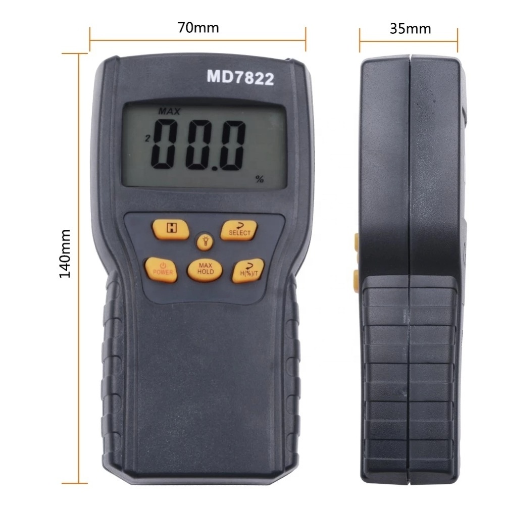 New Digital Grain Moisture Meter MD7822 LCD Display Humidity Tester Contains Wheat Corn Rice Moisture Test Meter