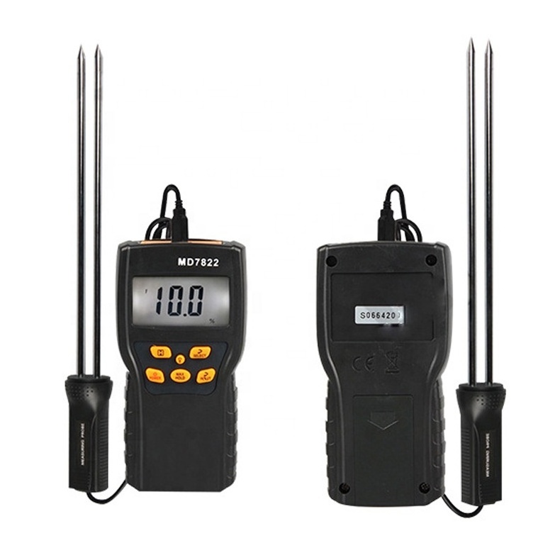 New Digital Grain Moisture Meter MD7822 LCD Display Humidity Tester Contains Wheat Corn Rice Moisture Test Meter