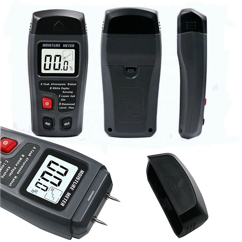 MT10   0-99.9% Two Pins Digital Wood Moisture Meter Wood Humidity Tester Hygrometer Timber Damp Detector Large LCD Display