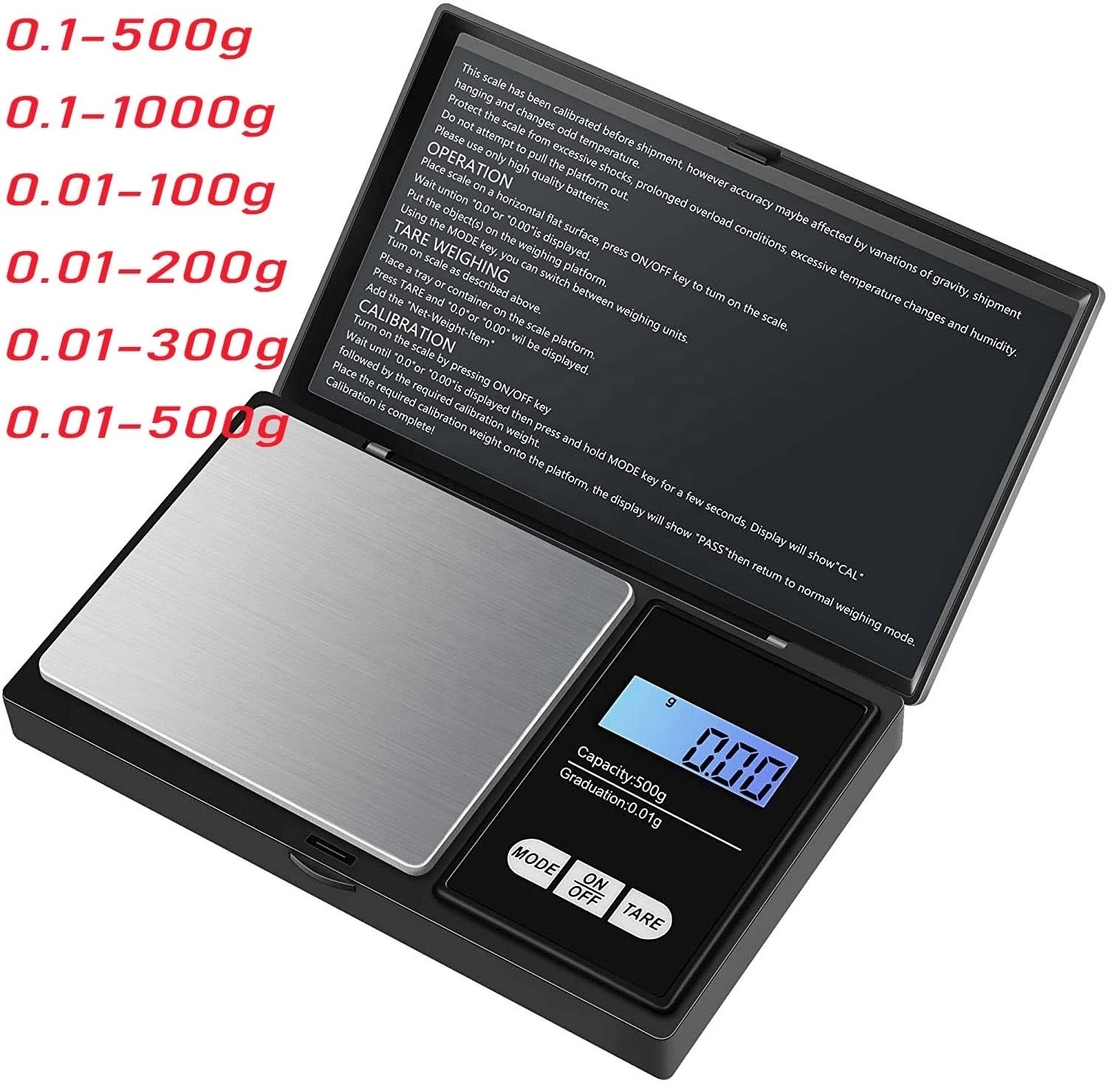 Stainless high precision Digital kitchen Scale Jewelry Gold Balance Weight Gram LCD Pocket weighting Electronic Scales