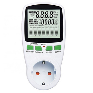 LCD Display Wattmeter Energy Meter Power Metering, Billing Sockets Electricity Meter Sockets Multifunction Power Band Charts