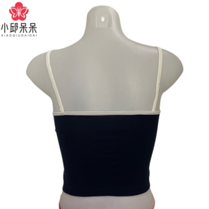 OEM ODM Custom logo size High quality breast chest wrap seamless halter vest bump color fixed cup letter print boob tube top bra