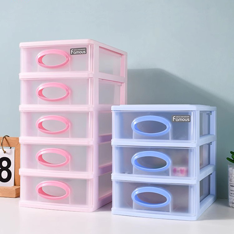 2/3/4/5 tiers Factory sale plastic drawer storage box cabinet organizer for accessories