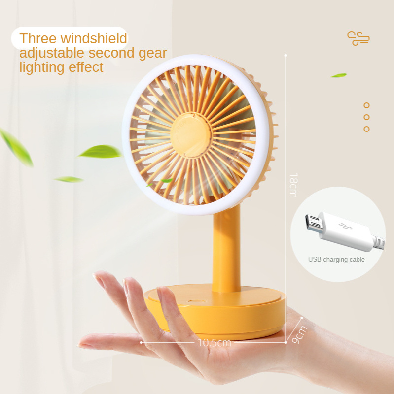 Small night lamp pendulum fan can add perfume, home office convenient, fan charging USB fan.