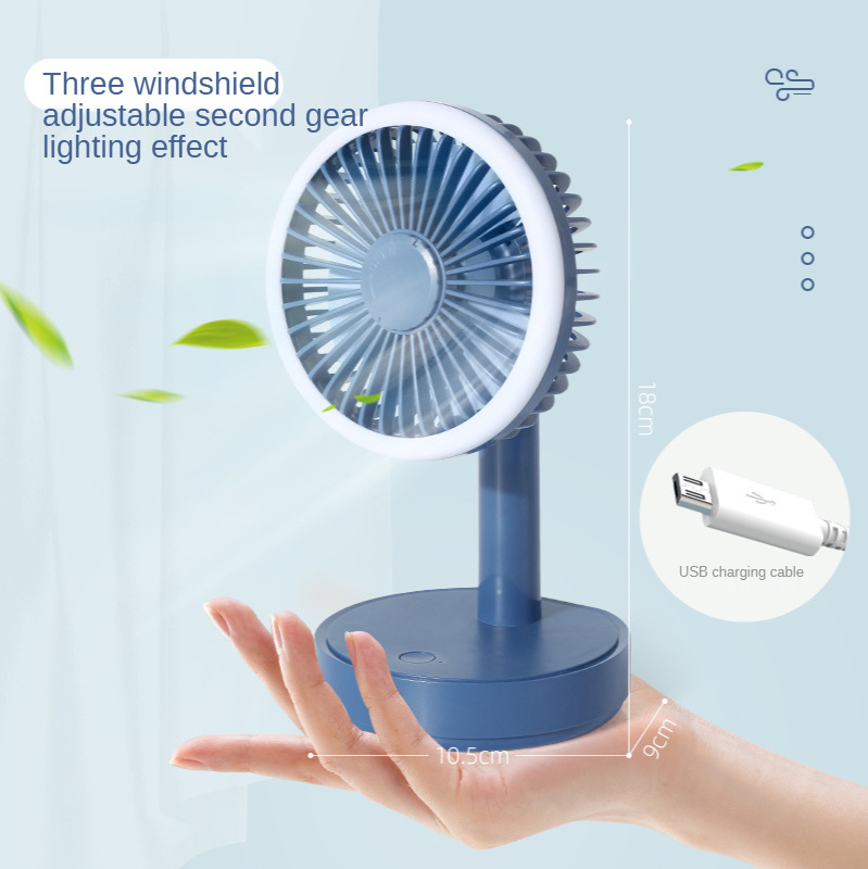 Small night lamp pendulum fan can add perfume, home office convenient, fan charging USB fan.