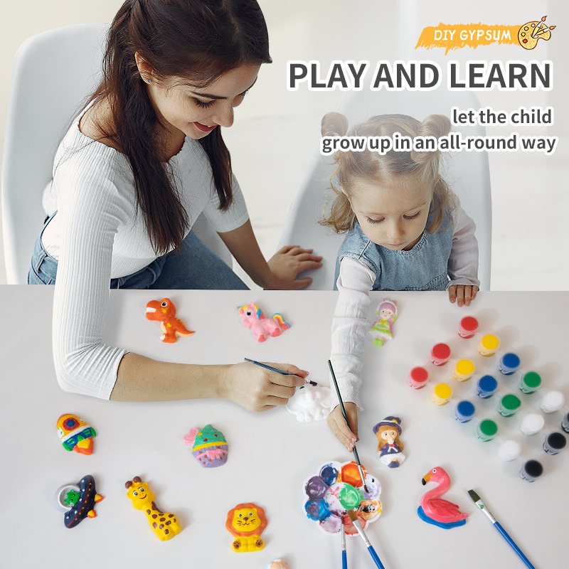 Hot sales Children's Educational Toy DIY Mold Plaster diy kids educational painting toys