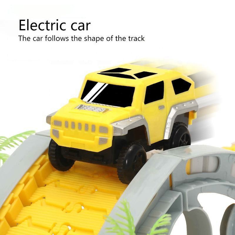 345 PCS Electric Engineering DIY Assemble Block Racing Car Track Toy Slot Car Track for Kids