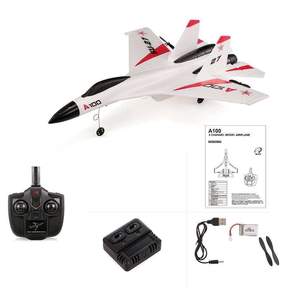 A100-SU27 A100-11 RC Plane Foam Glider Airplane Gyro 2.4G 3CH Remote Control Fighter Beginner Hobby Plane EPP Foam Toys