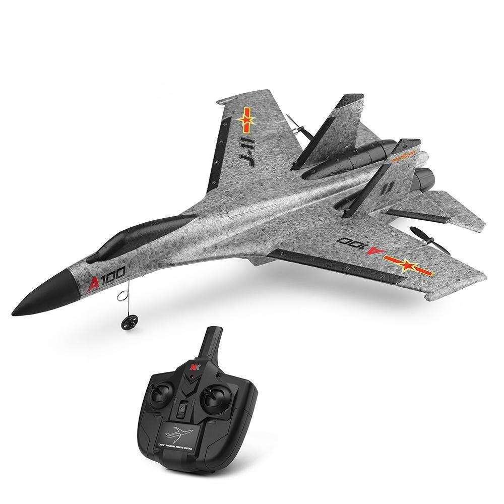 A100-SU27 A100-11 RC Plane Foam Glider Airplane Gyro 2.4G 3CH Remote Control Fighter Beginner Hobby Plane EPP Foam Toys