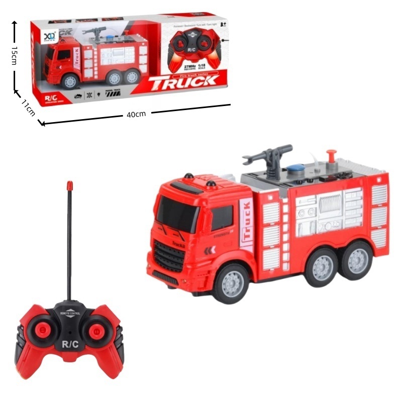 New Kids fire truck rc toys fire engine ladder truck toy 4 channel remote control fire truck toy for kid