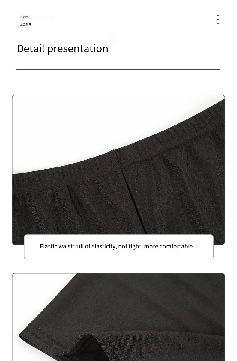 Nylon Spandex Spring Men's Swim Trunk Swimwear Bathing Suit Board Short Square Leg Athletic Swimsuit Quick Dry Black Support