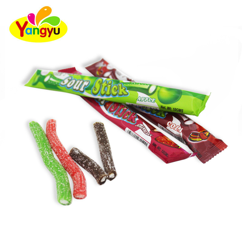 Sour Straws center filled gummy liquorice candy