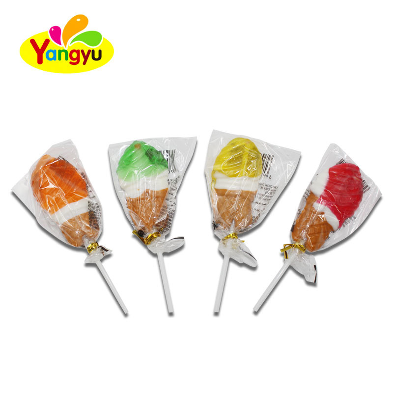 Halal Fruity Ice cream Candy Lollipop Sweets